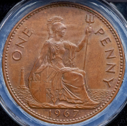 1 пенни 1967 (Великобритания) (в слабе)