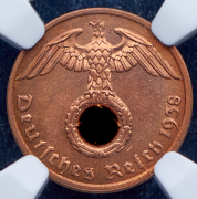 1 пфенниг 1938 (Германия) (в слабе) А