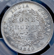 1 рупия 1840 (Британская Ост-Индская Компания) (в слабе)