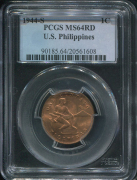 1 сентаво 1944 (Филиппины) (в слабе)