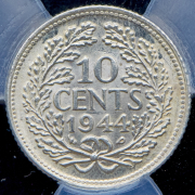 10 центов 1944 (Нидерланды) (в слабе)
