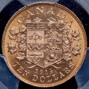 10 долларов 1914 (Канада) (в слабе)