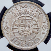 10 эскудо 1964 (Тимор) (в слабе)