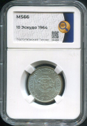 10 эскудо 1964 (Тимор) (в слабе)