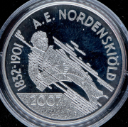 10 евро 2007 "175 лет со дня рождения Адольфа Эрика Норденшёльда" (Финляндия) (в п/у)