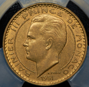 10 франков 1951 (Монако) (в слабе)