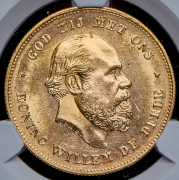 10 гульденов 1875 (Нидерланды) (в слабе)