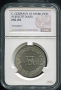 10 марок 1971 "500 лет со дня рождения Альбрехта Дюрера" (Германия) (в слабе)
