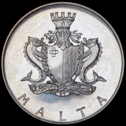 2 лиры 1972 "Форт Сант-Анджело" (Мальта)