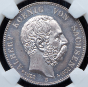 2 марки 1902 "Смерть Альберта Саксонского" (Саксония) (в слабе) Е