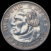 2 марки 1933 "450 лет со дня рождения Мартина Лютера" (Германия) F