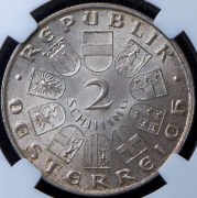 2 шиллинга 1933 "Памяти Игнаца Зейпеля" (Австрия) (в слабе)