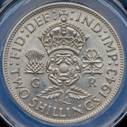 2 шиллинга 1943 (Великобритания)  (в слабе)