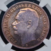 3 марки 1908 (Баден) (в слабе)