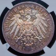 3 марки 1908 (Баден) (в слабе)