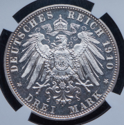 3 марки 1910 (Бавария) (в слабе)