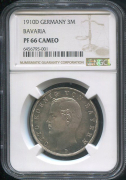 3 марки 1910 (Бавария) (в слабе)