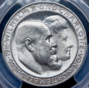 3 марки 1911 "25-летие свадьбы Вильгельма и Шарлоты" (Вюртемберг) (в слабе) F