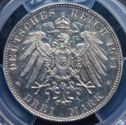 3 марки 1911 "90-летие принца-регента Луитпольда Баварского" (Бавария) (в слабе)