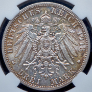 3 марки 1913 "25 лет правлению Вильгельма II" (Пруссия) (в слабе) А