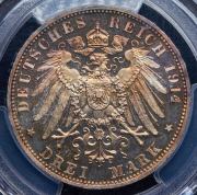 3 марки 1914 (Баден) (в слабе)