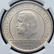 5 марок 1929 "10 лет конституции" (Германия) (в слабе) А