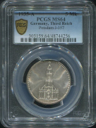 5 марок 1935 (Германия) (в слабе)