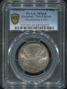 5 марок 1935 (Германия) (в слабе)