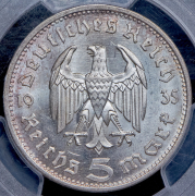 5 марок 1935 (Германия) (в слабе) F