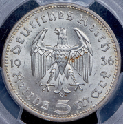 5 марок 1936 (Германия) (в слабе) A