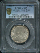 5 марок 1936 (Германия) (в слабе)