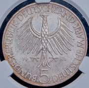 5 марок 1964 "150 лет со дня смерти Иоганна Готлиба Фихте" (Германия) (в слабе) J