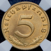 5 пфеннигов 1938 (Германия) D