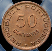 50 сентаво 1958 (Португальская Ангола) (в слабе)