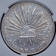 8 реалов 1887 (Мексика) (в слабе)