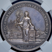 Медаль "В память о Губертусбургском мире и окончании Семилетней войны" 1764 (Нидерланды) (в слабе)