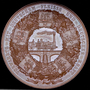 Медаль "Выставка немецких промышленных товаров в Берлине" 1844 (Германия)