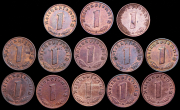 Набор из 13 пфеннигов 1937-1940 (Германия) 