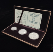 Набор из 3 сер  монет "Чемпионат Европы по лёгкой атлетике 1982" (Греция) (в п/у)