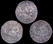 Набор из 3 сер. монет Трояк - 3 гроша (Польша)