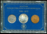 Набор из 3 жетонов "История денежного обращения. Густав VI Адольф" (Швеция) (в п/у)