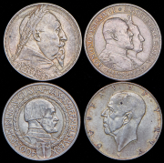 Набор из 4 памятных сер. монет 2 кроны 1907-1938 (Швеция)