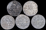Набор из 5 сер. монет Трояк (Сигизмунд III)