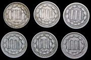 Набор из 6 монет 3 цента (США)