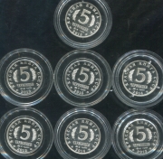 Набор из 7 жетонов 5 червонцев "Красная книга"