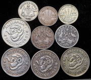 Набор из 9 сер. монет (Австралия)