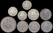 Набор из 9 сер. монет (Германия)