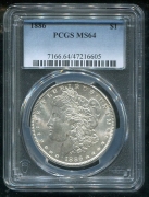 1 доллар 1886 (в слабе)