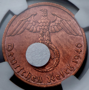 1 пфеннинг 1940 (Германия) (в слабе)