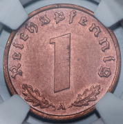 1 пфеннинг 1940 (Германия) (в слабе)